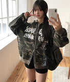 Maison Camo Printing Hood Zip-Up
