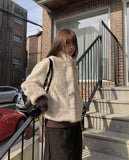 Horn Hidden Hook Fur Short Jacket