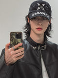 Kent western buckle leather jacket