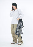 Waffle slab round-neck long sleeve