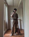 Saffy Adjust Linen Wide Slacks