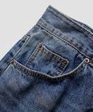 Washed Oil Denim Pants