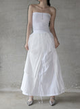 Frill mesh layered tube top