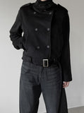 Naples double-breasted short coat