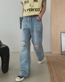 Zeno-cut Washed Flare Denim