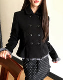 Doona Shirring Double Button Jacket