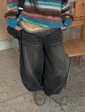 Hoam Balloon Wide Denim Brushed Pants