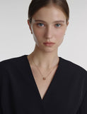 Triple Silver Cutout Necklace S