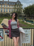 Odd cargo banding skirt pants