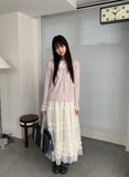 Lanbaf Frill Tiered Layered Long Skirt