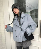 (WOOL) SHORT DOUBLE COAT