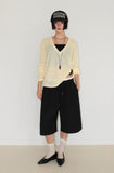 LINEN DEEP V-NECK KNIT