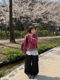 Perrin Stripe Color Matching Hood Zip-Up