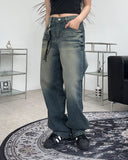 Cambe Washing Wide Denim Pants