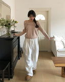 Mars Ribbon Off-Shoulder Knit