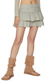 Duck tiered mini skirt
