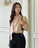 Credi Satin Tie Shawl Blouse