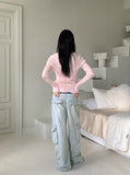 Bru sleeveless layered see-through ribbed long sleeve knit