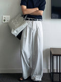 One Tuck Wide Fit Slacks