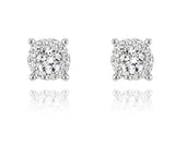 Essence Lab Diamond 14K(W) Halo Earrings