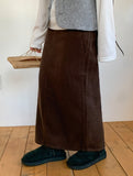 Munnell brushed pocket long skirt