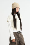 Layered ribbed half sleeve top