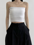 Ringed square string sleeveless