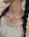 Tata heart star necklace