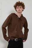 eyelet waffle hoodie