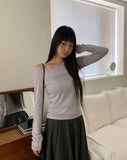 Nini Lettering See-Through Long Sleeve T-Shirt