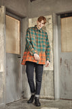 Heavy Overfit Check Colorblock Shirt