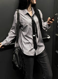 Silk Stripe Classic Shirt