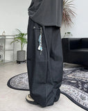 Diepin snap balloon denim pants