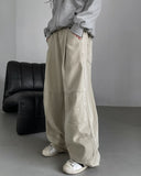 No-pin curved cut cotton balloon pants