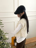 Woola Fur Snowflake Layered Vest