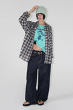 (NON-FADE) TEXTURE WIDE DENIM