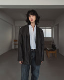 Kates leather over blazer