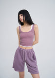 [U-BASIC] Roel Pigment Ribbed Tank Top