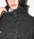 BOCASHI HIGH-NECK CARDIGAN