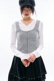 Linked hook vest layered t-shirt