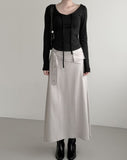 Hoodie Strap V-Neck Tee
