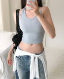 Betty Studded Crop Halter Sleeveless