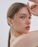 Champagne Full Moon (W) Petite Bowl Full Pave Earrings