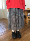 Heyo Check Banding Long Skirt