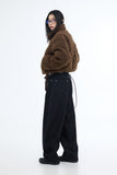 Prani patch brushed wide jeans