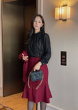 Riaki Frill See-Through Lace Blouse