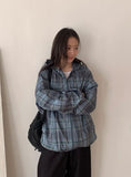 [unisex] Canber Check Hood Windbreaker
