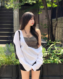 Awning Deep V-Neck Long Sleeve