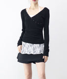 Steel Stud V-Wrap T-shirt