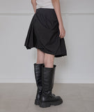 Asymmetrical Draped Layered Skirt